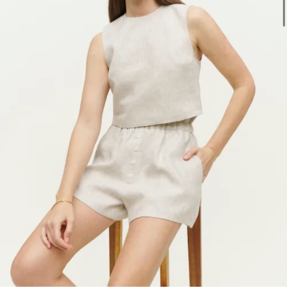 NWT REFORMATION EMILIA LINEN 2 PIECE SIZE 8